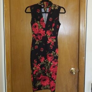 Floral fitted dress